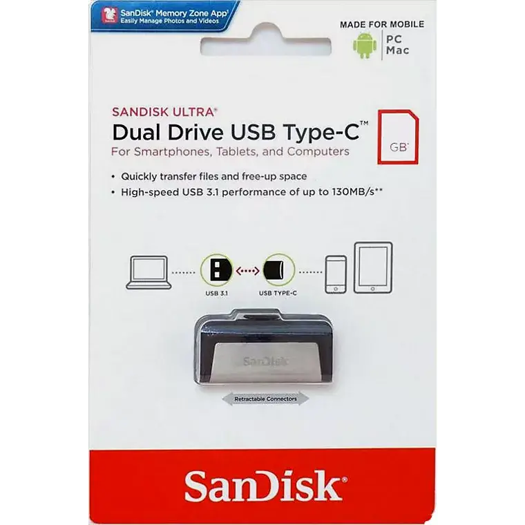 Clé USB Sandisk SDDDC2-064G-G46 CLE USB ULTRA DRIVE USB TYPE C TM 64Go SanDiskMaroc | Connecto.ma