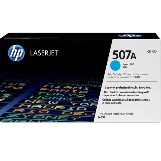 HP 507A Cyan – Toner HP LaserJet d’origine — Connecto.ma