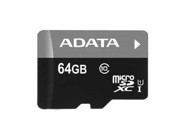 MicroSDHC/SDXC Adata UHS-I 64 GO avec adaptateur class 10 (AUSDX64GUICL10-RA1) ADATA