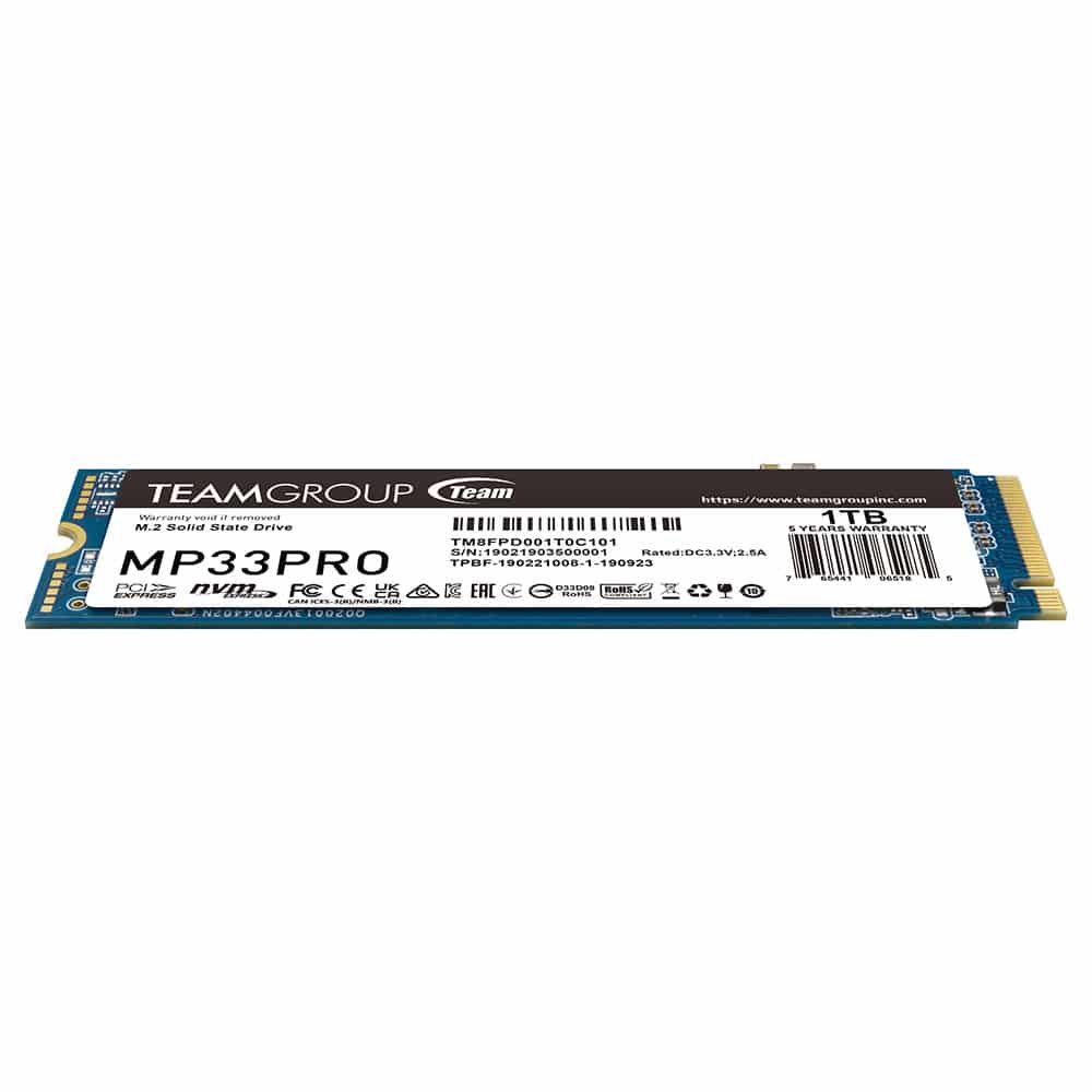 Disque Dur Team Group MP33 PRO – 1TB M.2 Nvme (TM8FPD001T0C101) Connecto.ma