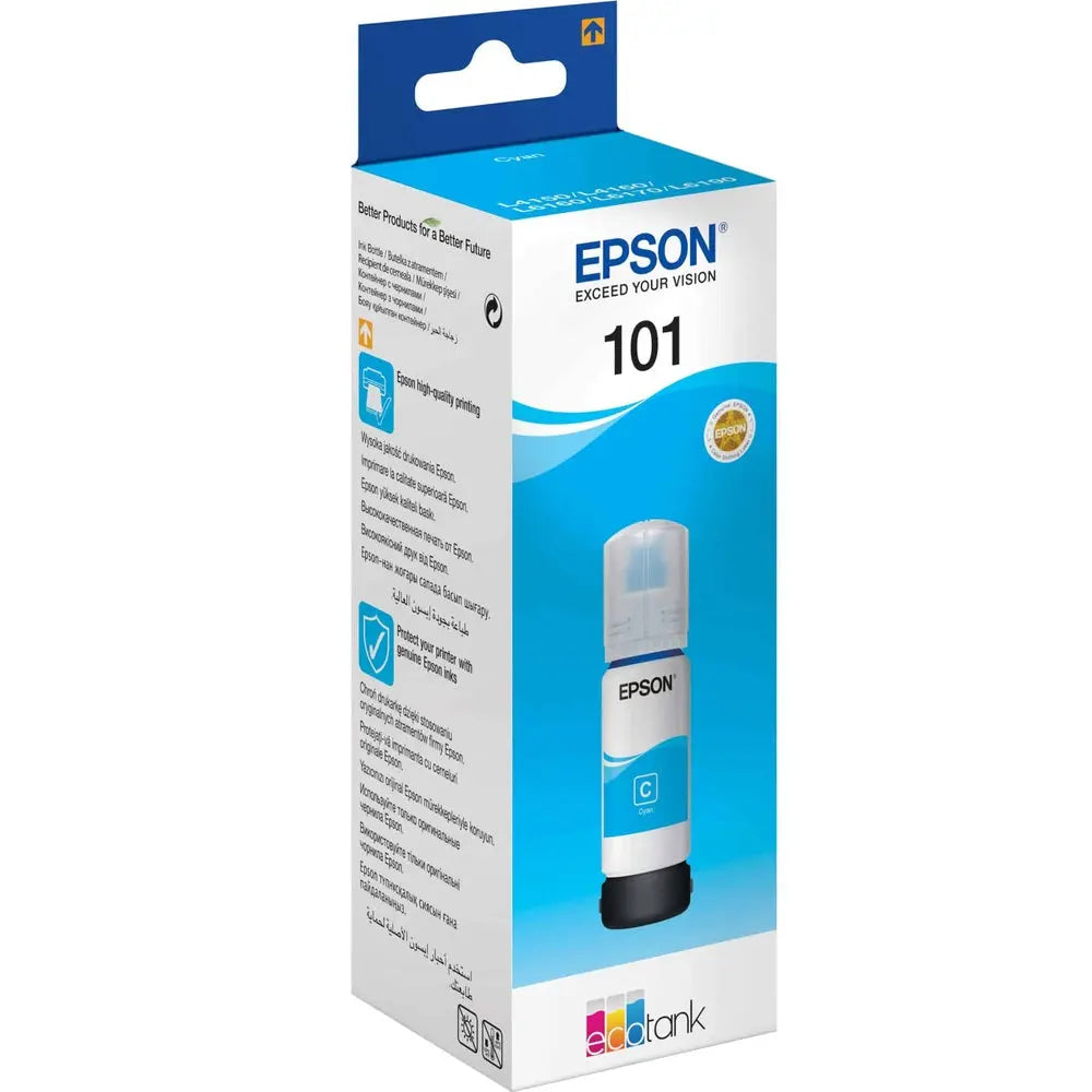 Epson 101 Cyan – Bouteille d’encre Epson EcoTank d’origine (C13T03V24A) EpsonMaroc | Connecto.ma
