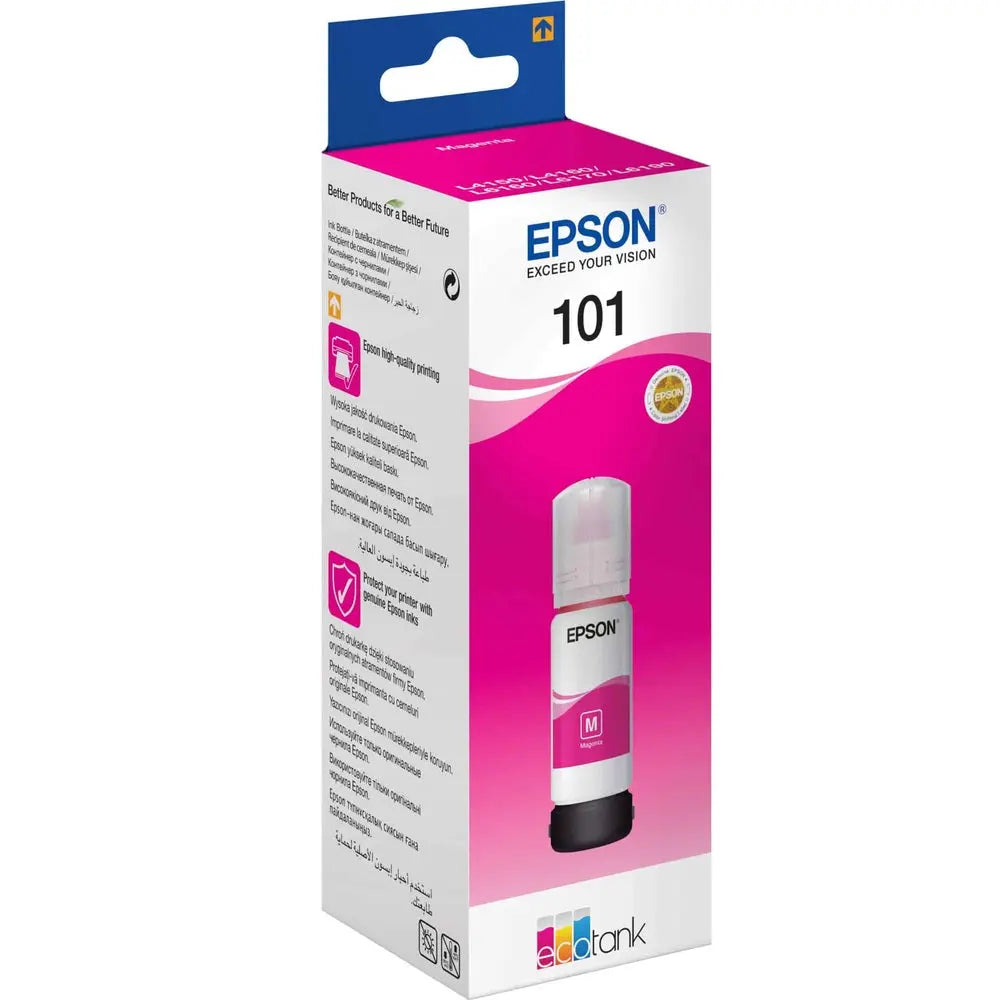 Epson 101 Magenta – Bouteille d’encre Epson EcoTank d’origine (C13T03V34A) EpsonMaroc | Connecto.ma