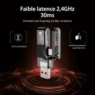 Casque Gaming Sans Fil 4-en-1 OneOdio – 60 h d’Autonomie &Latence 30 ms OneodioMaroc | Connecto.ma