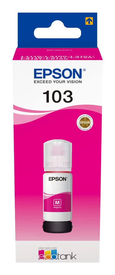 Epson 103 Magenta – Bouteille d’encre Epson EcoTank d’origine (C13T00S34A) Connecto.ma
