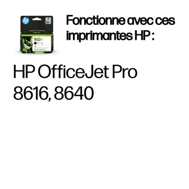 HP 950XL Noir – Cartouche d’encre grande capacité HP d’origine (CN045AE) Connecto.ma