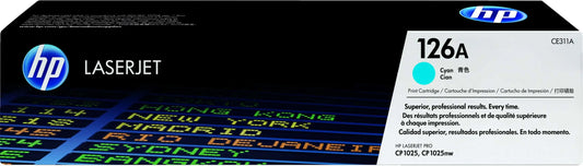 HP 126A Cyan – Toner HP LaserJet d’origine (CE311A) Connecto.ma