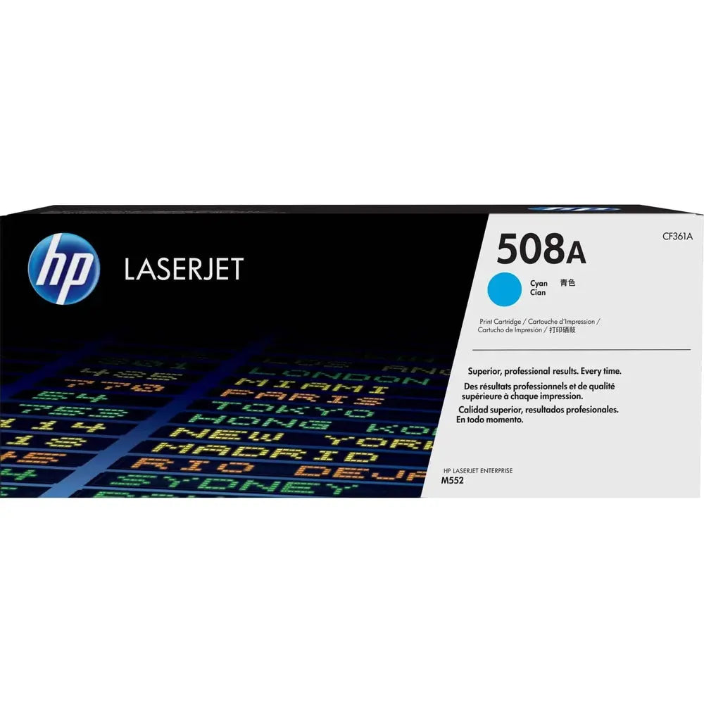 Toner HP 508A LaserJet authentique – Cyan — Connecto.ma