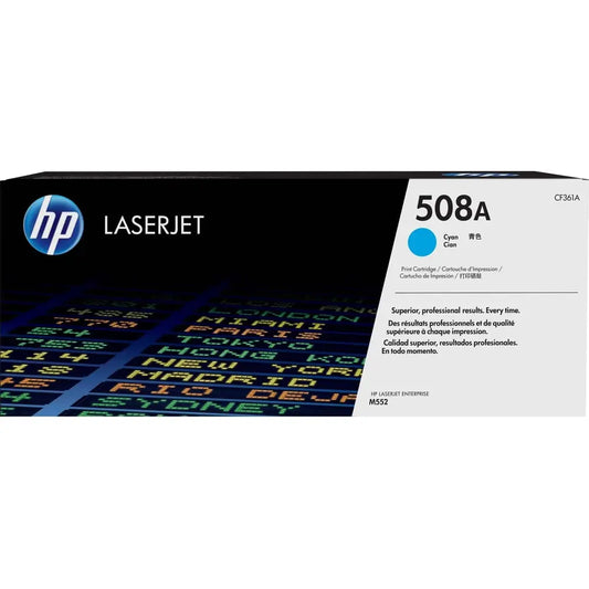Toner HP 508A LaserJet authentique – Cyan — Connecto.ma
