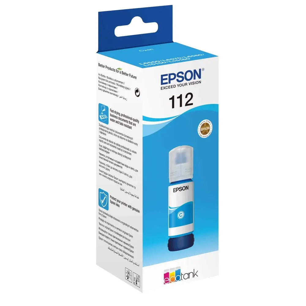 Bouteille d’encre Epson EcoTank 112 – Cyan (C13T06C24A) EpsonMaroc | Connecto.ma