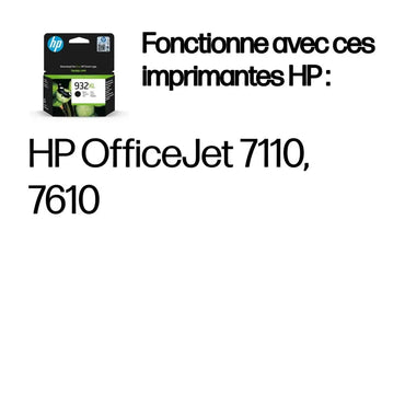 HP 932XL Noir – Cartouche d’encre grande capacité HP d’origine — vue 2 — Connecto.ma