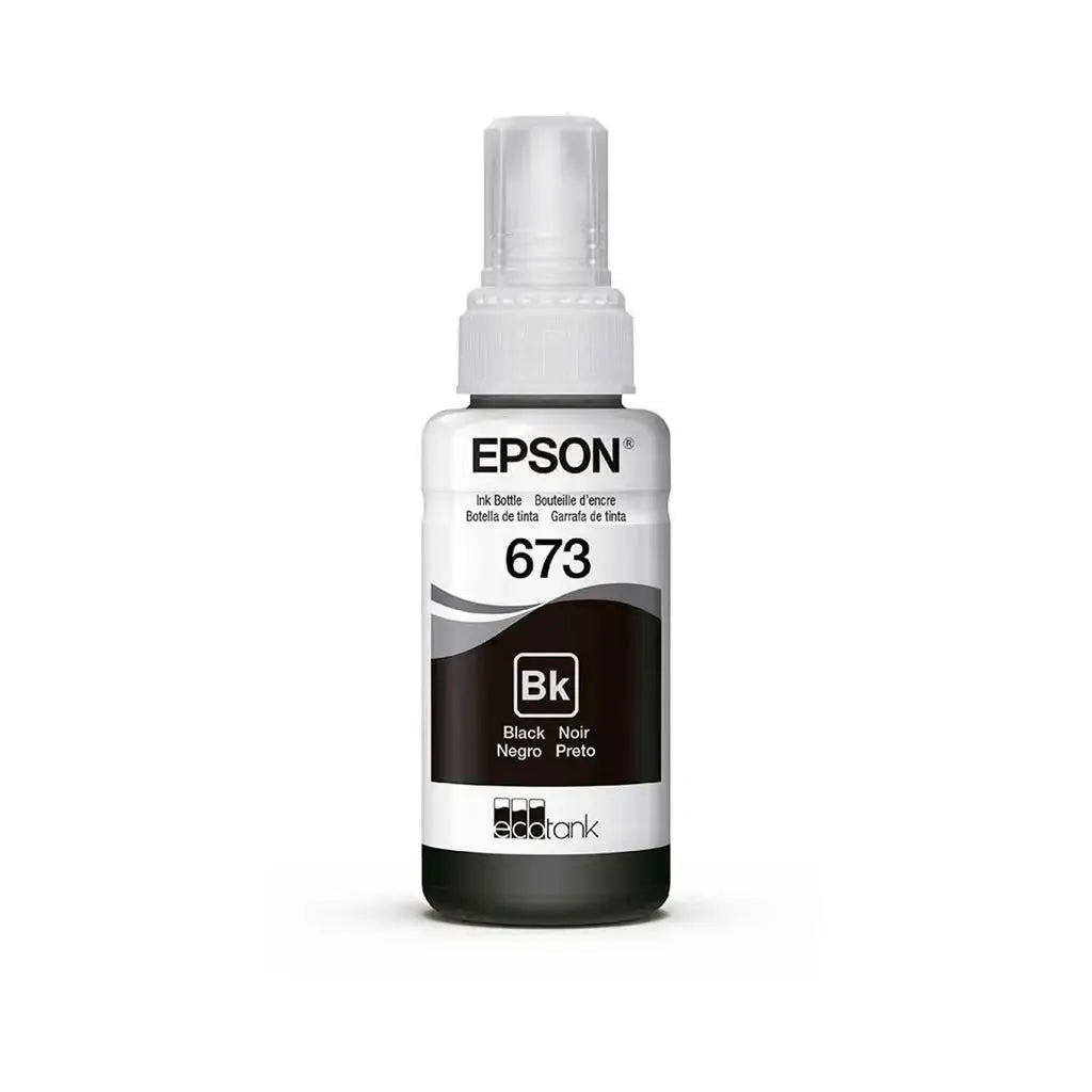 Epson 673 BK (T6731) Noir – Bouteille d’encre Epson d’origine (C13T67314A) Connecto.ma