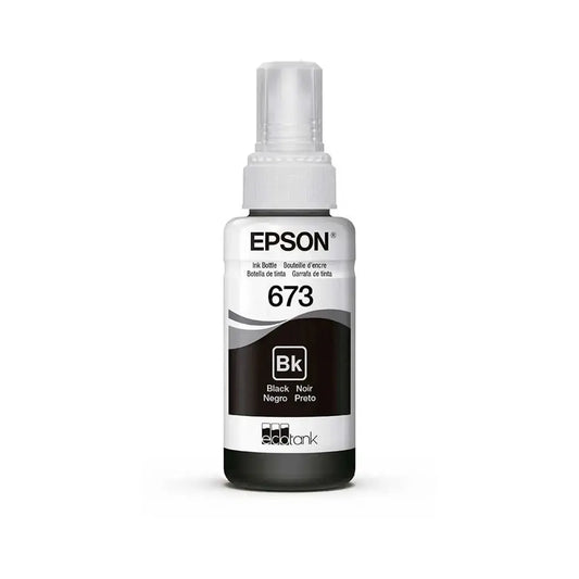 Epson 673 BK (T6731) Noir – Bouteille d’encre Epson d’origine (C13T67314A) Connecto.ma
