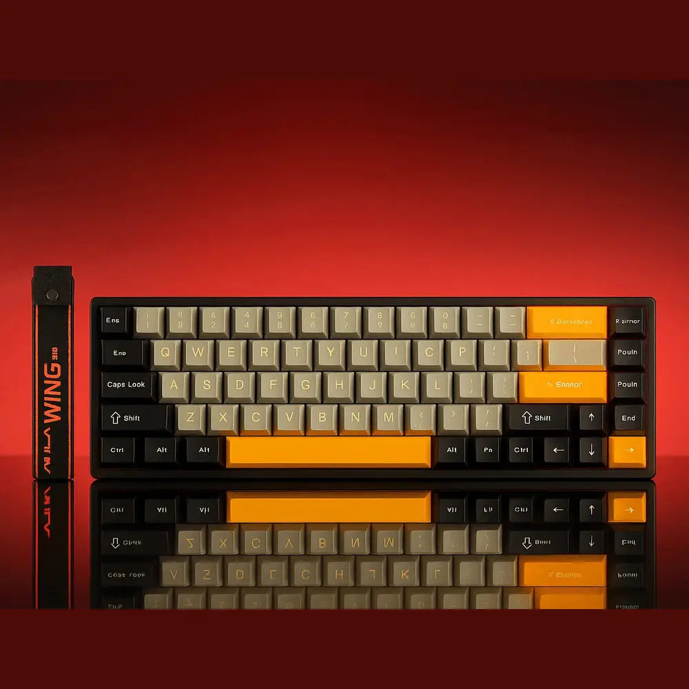 Clavier Mécanique Magnétique AULA WIN 68 HE MAX–Interrupteurs Magnétiques, 8000 Hz, RGB Complet (Jaune-Noir) AULAMaroc | Connecto.ma