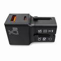 Adaptateur de Voyage SANTA BARBARA 25W (Noir) – Travel Adapter PD PPS QC avec USB-C & USB-A