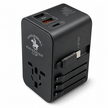 Adaptateur SANTA BARBARA 70W ports USB-C et USB-A — voyage universel Maroc