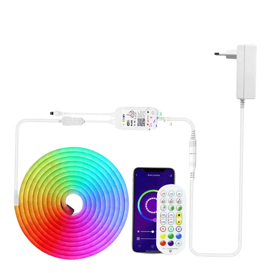 Bande Néon Intelligente RVB LED – Contrôle WiFi & Alexa | Étanche IP65 Connecto.ma