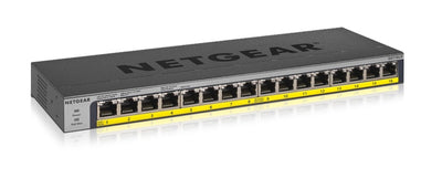 Switch NETGEAR 16 ports PoE+ Gigabit GS116LP — vue avant — Maroc