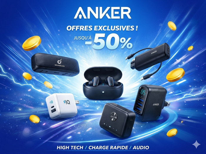Achetez les produits de la marque Anker au Maroc : chargeurs intelligents, câbles et accessoires audio sur Connecto.ma