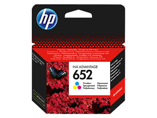 HP 652 trois couleurs – Cartouche d’encre HP d’origine (F6V24AE) Connecto.ma