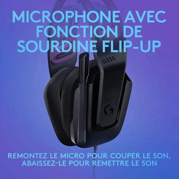 Logitech G335 – Casque Avec Fil Gamer Noir — vue 2 — Connecto.ma