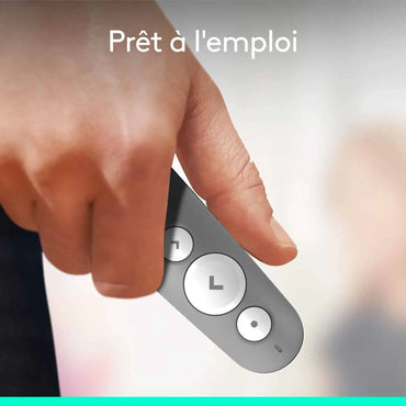 Logitech R500s Laser Pointer Presentation-Gris Moyen (910-006520) Connecto.ma