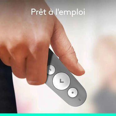 Logitech R500s Laser Pointer Presentation-Gris Moyen — vue 2 — Connecto.ma