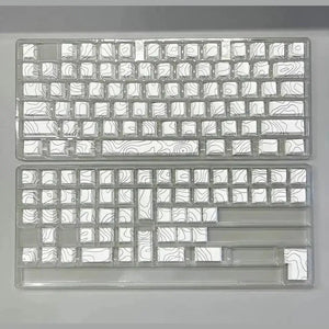 Keycaps Blancs pour Clavier – Compatibles RGB — vue 2 — Connecto.ma