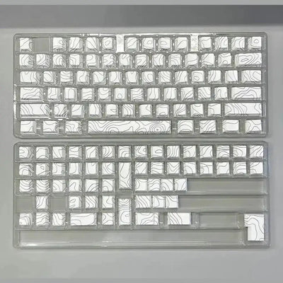 Keycaps Blancs pour Clavier – Compatibles RGB — vue 2 — Connecto.ma