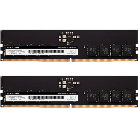 Barette mèmoire TeamGroup Elite 32GB(2x16GB) – DDR5 4800Mhz (TED532G5600C460) Connecto.ma