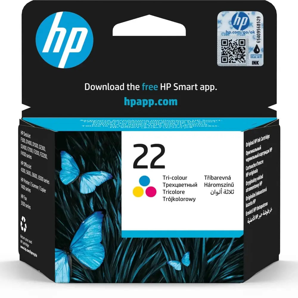HP 22 trois couleurs – Cartouche d’encre HP d’origine — Connecto.ma