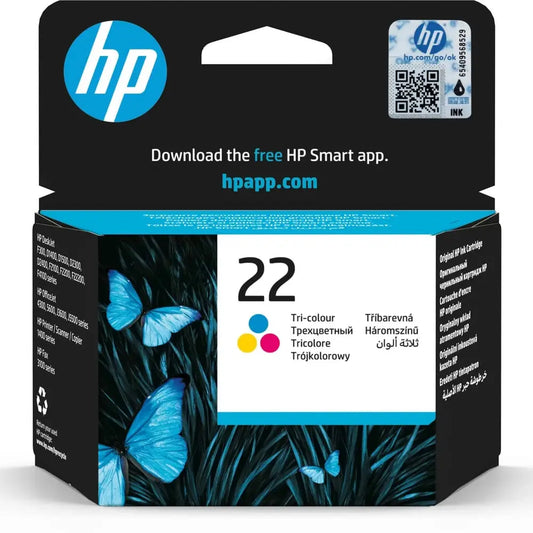 HP 22 trois couleurs – Cartouche d’encre HP d’origine — Connecto.ma