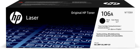 HP 106A Noir – Toner HP LaserJet d’origine (W1106A) Connecto.ma