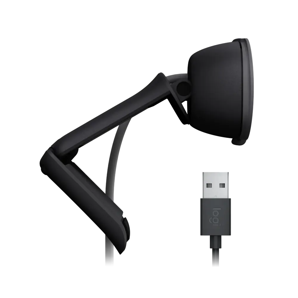 Logitech BRIO 100 – Webcam Full HD 1080p avec Micro Graphite LogitechMaroc | Connecto.ma