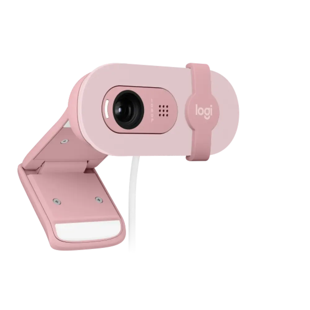 Logitech BRIO 100 – Webcam Full HD 1080p avec Micro Rose LogitechMaroc | Connecto.ma