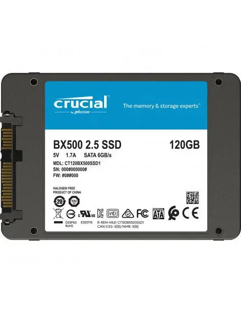 Disque Dur Externe Crucial BX500 120 Go SSD SATA (CRUCIAL120SSD) Connecto.ma