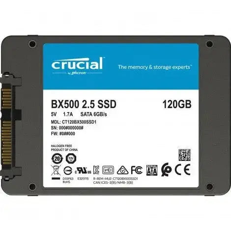 Disque Dur Externe Crucial BX500 120 Go SSD SATA (CRUCIAL120SSD) CrucialMaroc | Connecto.ma