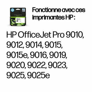 HP 963XL Noir – Cartouche d’encre grande capacité HP d’origine — vue 2 — Connecto.ma