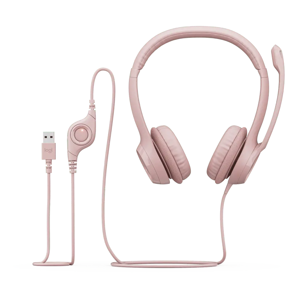 Casque Logitech H390 USB – Rose (981-001281) Connecto.ma