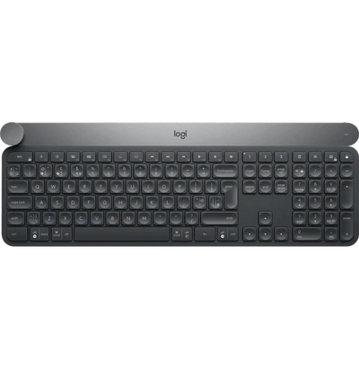 Clavier sans fil Logitech Craft — vue de face avec molette créative — Maroc