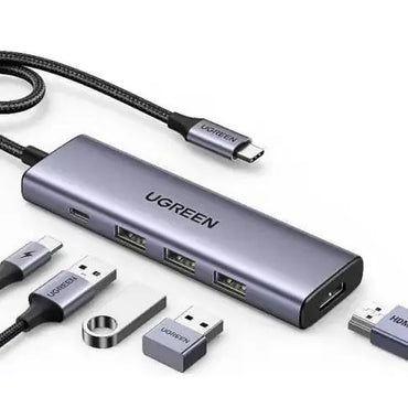 Adaptateur hub USB-C 5 en 1 Ugreen — vue 2 — Connecto.ma
