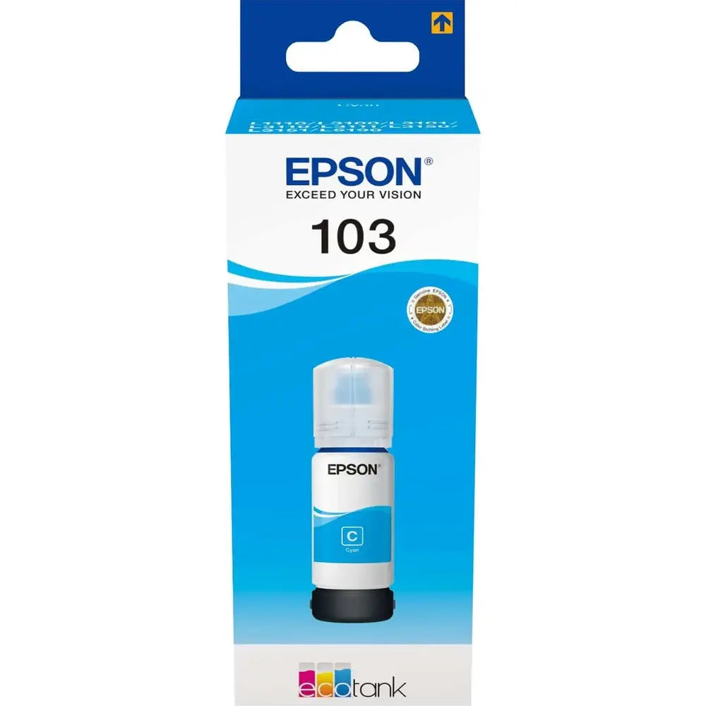 Epson 103 Cyan – Bouteille d’encre Epson EcoTank d’origine (C13T00S24A) EpsonMaroc | Connecto.ma
