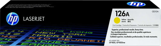 HP 126A Jaune – Toner HP LaserJet d’origine (CE312A) Connecto.ma