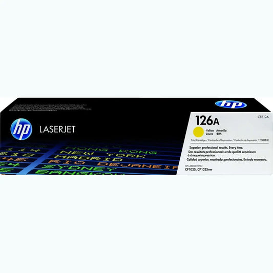 HP 126A Jaune – Toner HP LaserJet d’origine — Connecto.ma
