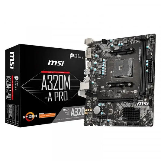Carte mère Micro ATX Socket AM4 AMD A320 (MSIA320M) Connecto.ma