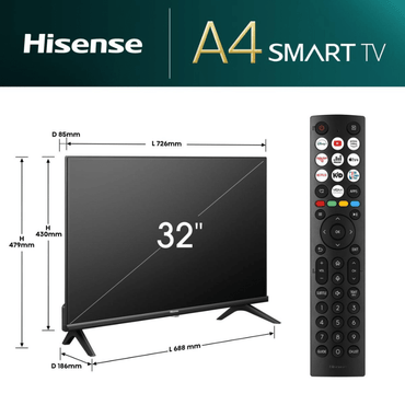 Hisense Televiseur 32 Smart Tv Hd 60 Hz 32A4N — Connecto au Maroc | Connecto.ma