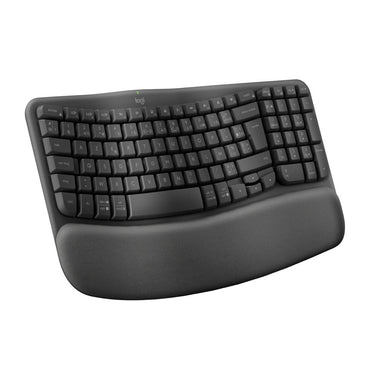Logitech Wave Keys Clavier Sans Fil Bluetooth Ergonomic Graphite 920 012286 — Logitech au Maroc | Connecto.ma