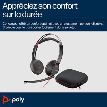 Micro Casque Poly Blackwire 5220 Stereo Usb C Connexion 35 Mm Adaptateur Usb C A 8X231Aa — Connecto au Maroc | Connecto.ma