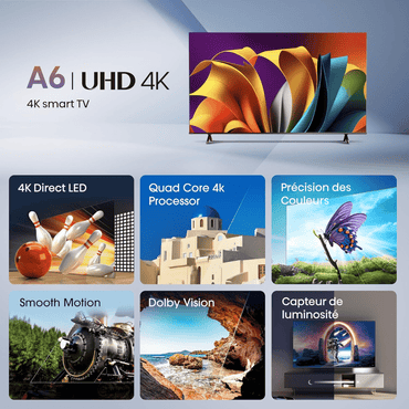 Hisense Televiseur 65 Smart Tv Uhd 65A6N — Connecto au Maroc | Connecto.ma