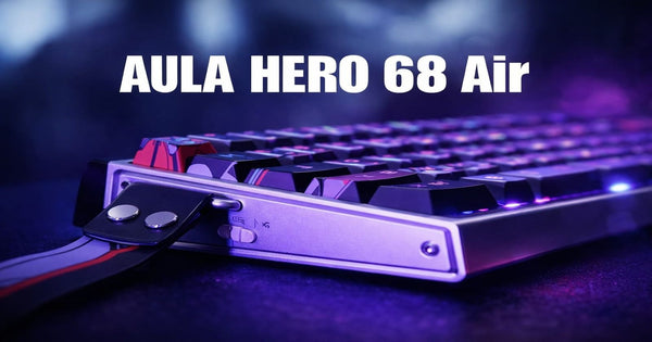 AULA HERO68 Air : clavier gaming sans fil premium à switches magnétiques