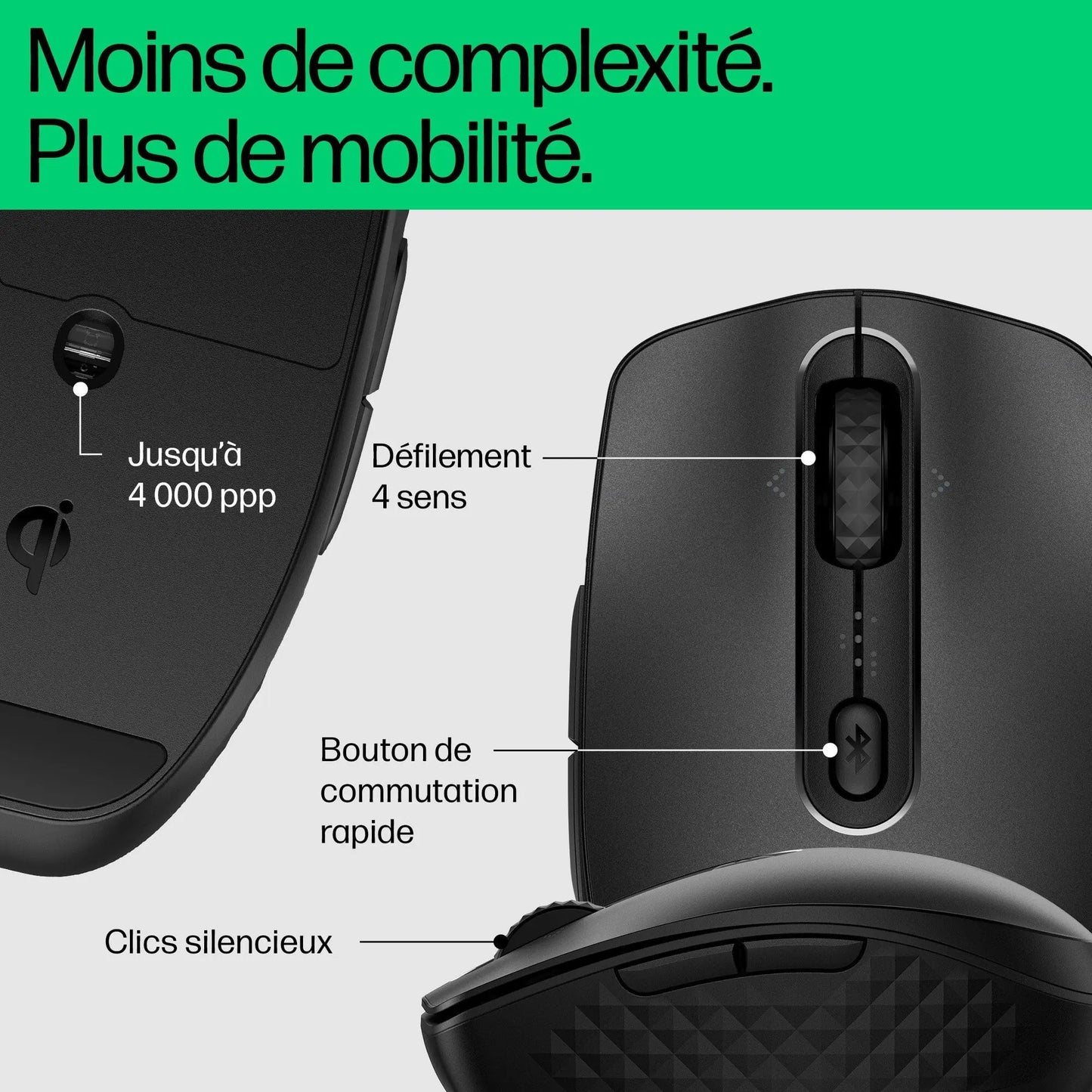 HP 690 Souris sans fil Bluetooth (7M1D4AA) Connecto.ma